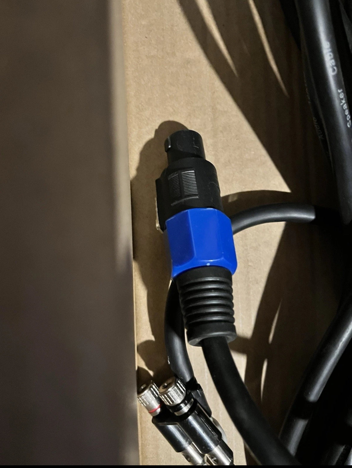 35’ Speakon to Banana Clip Pro Audio Cable