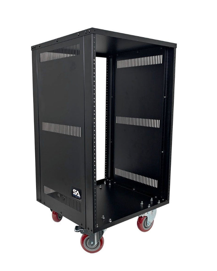 16 Unit Rack Case With Casters