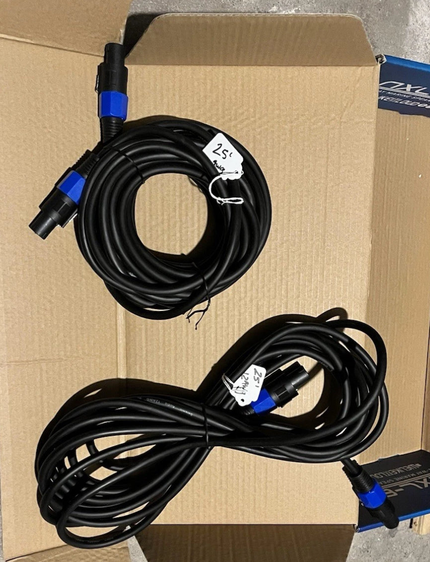 25’ Speakon NL2 Pro Audio Cables (2 Pack)