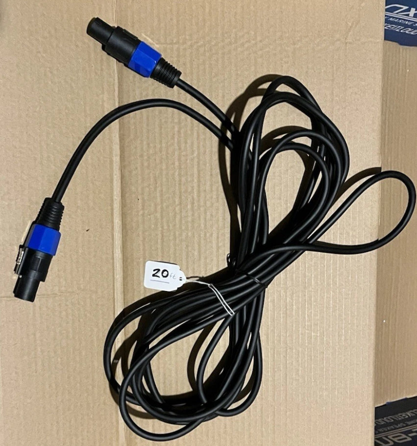 20’ Speakon NL2 Pro Audio Cables (2 Pack)