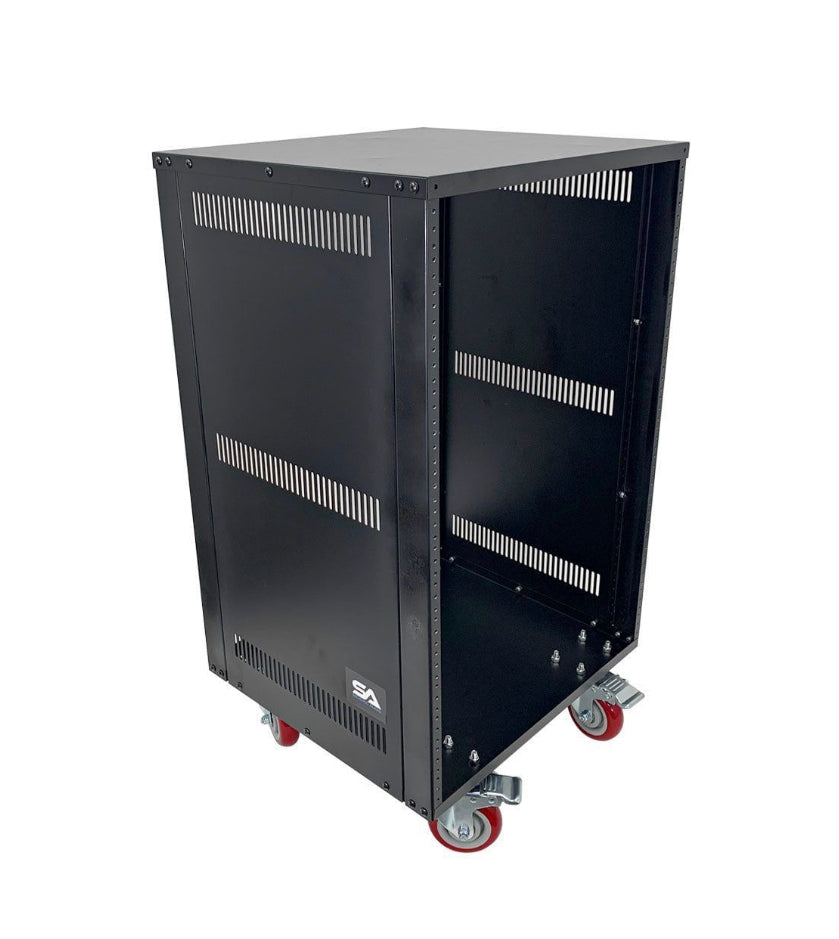 16 Unit Rack Case With Casters