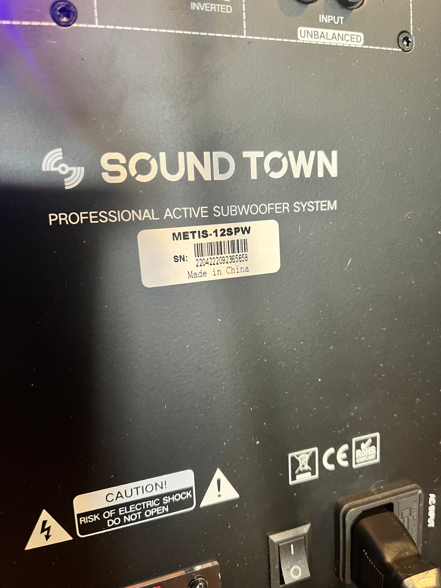 1400 WATTS 12” POWERED PA DJ SUBWOOFER W/ 3” VOICE COIL (SoundTown Metis-12spw)