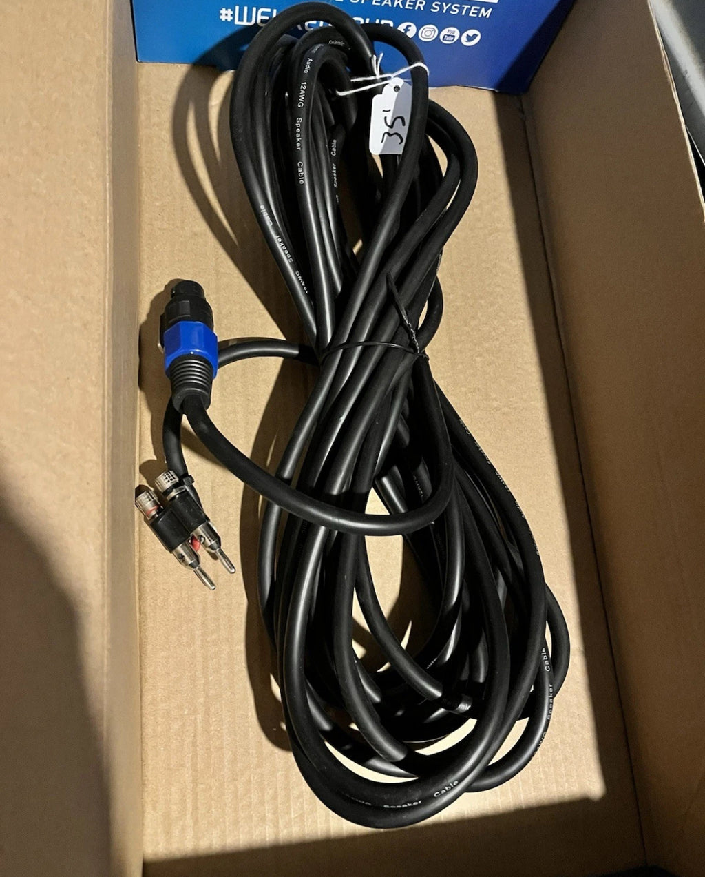 35’ Speakon to Banana Clip Pro Audio Cable
