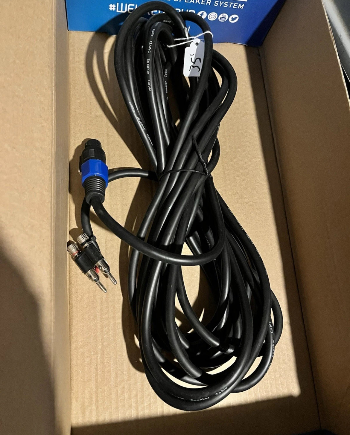 35’ Speakon to Banana Clip Pro Audio Cable