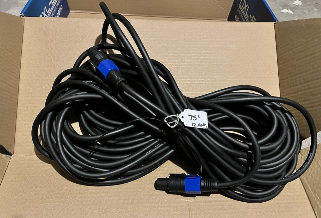 75’ 12 AWG Speakon NL2 Pro Audio Cable