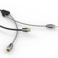 Level 3 RCA 100% Copper OFC Y Connector  2 FEMALE to 1 MALE - BLACK - RED