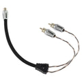 Level 3 RCA 100% Copper OFC Y Connector 1 FEMALE to 2 MALE - BLACK - RED