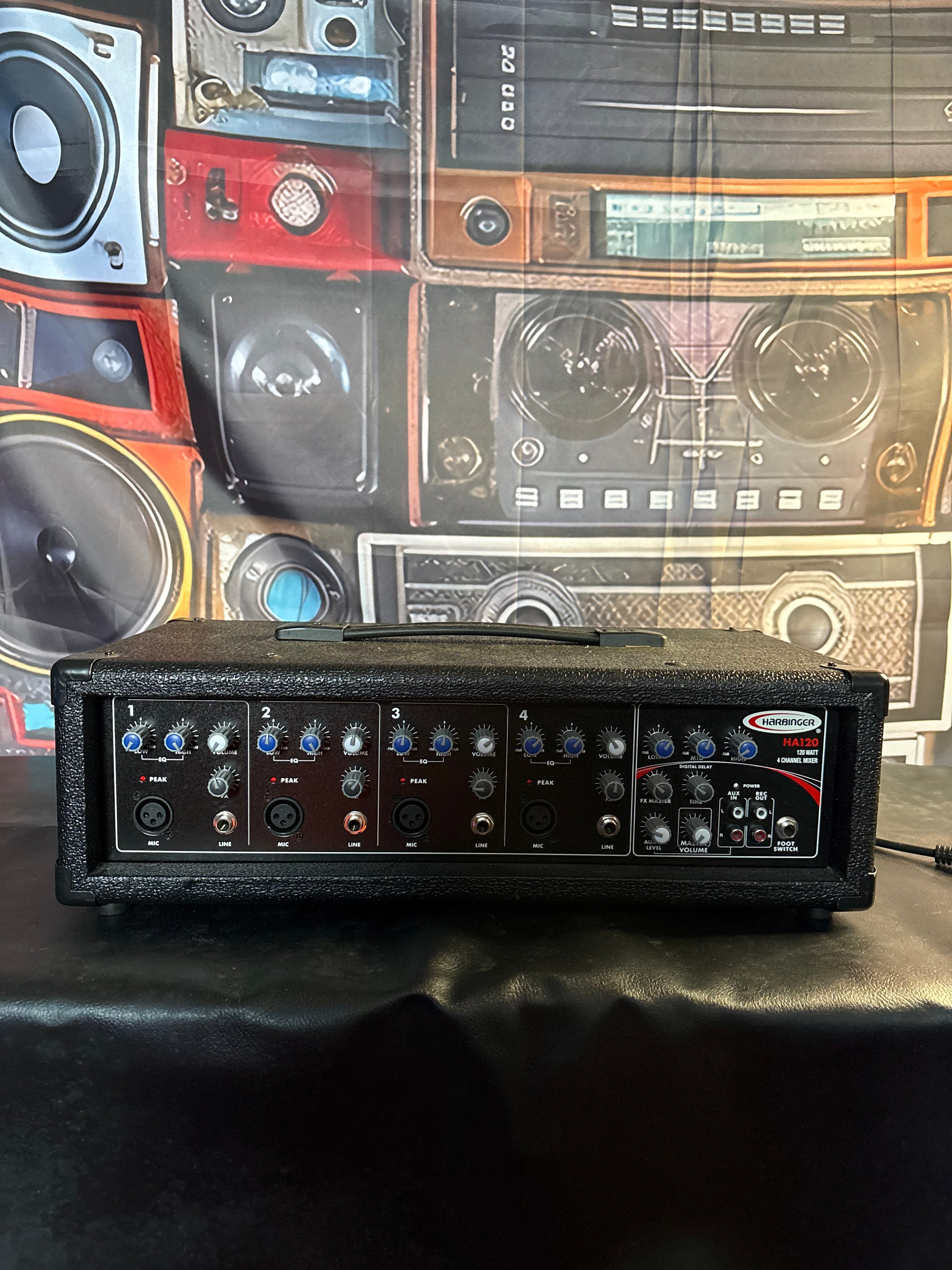 SA-MA4C - 4 Channel 200 Watt Powered PA Head Mixer with Bluetooth and Effects