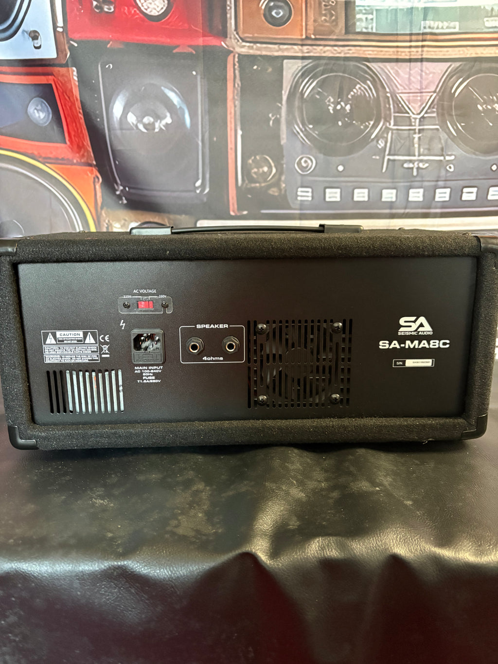SA-MA8C - 8 Channel 400 Watt Powered PA Head Mixer with Bluetooth and Effects