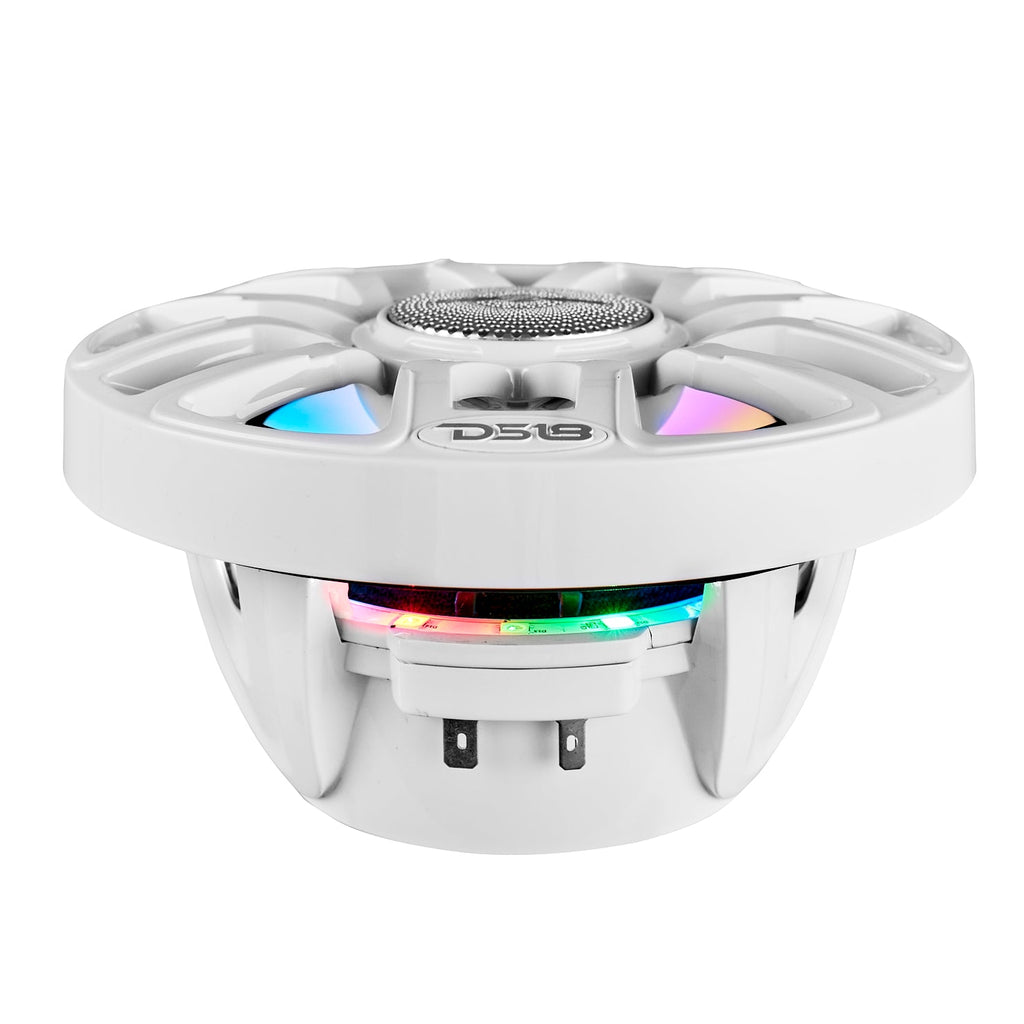 NXL 8" 2-Way Coaxial Marine Speaker with Bullet Tweeter and Digital Led Lights | 175W RMS 4-Ohm