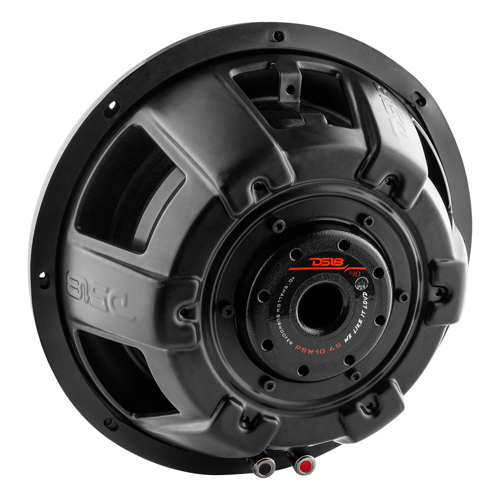 PS Shallow-Mount Water Resistant 10" Subwoofer | 500W RMS Single Voice Coil 4-Ohm