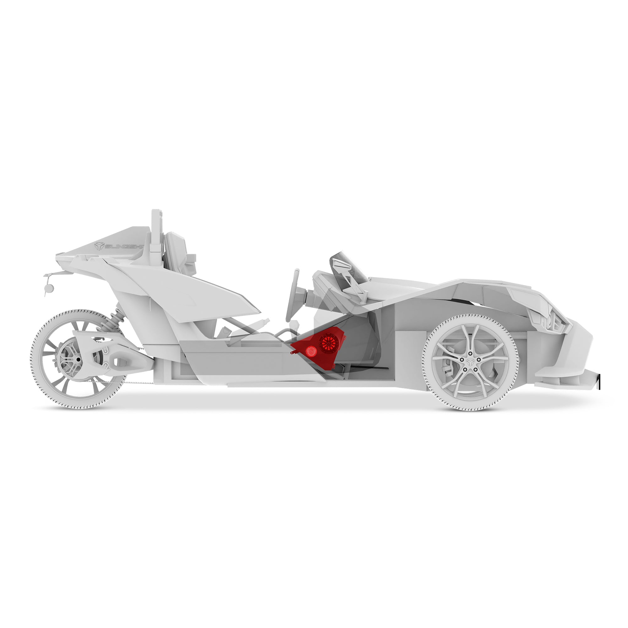 Polaris Slingshot Front Kick Panel 2 X 6.5" Empty Enclosure | 2015 - Current
