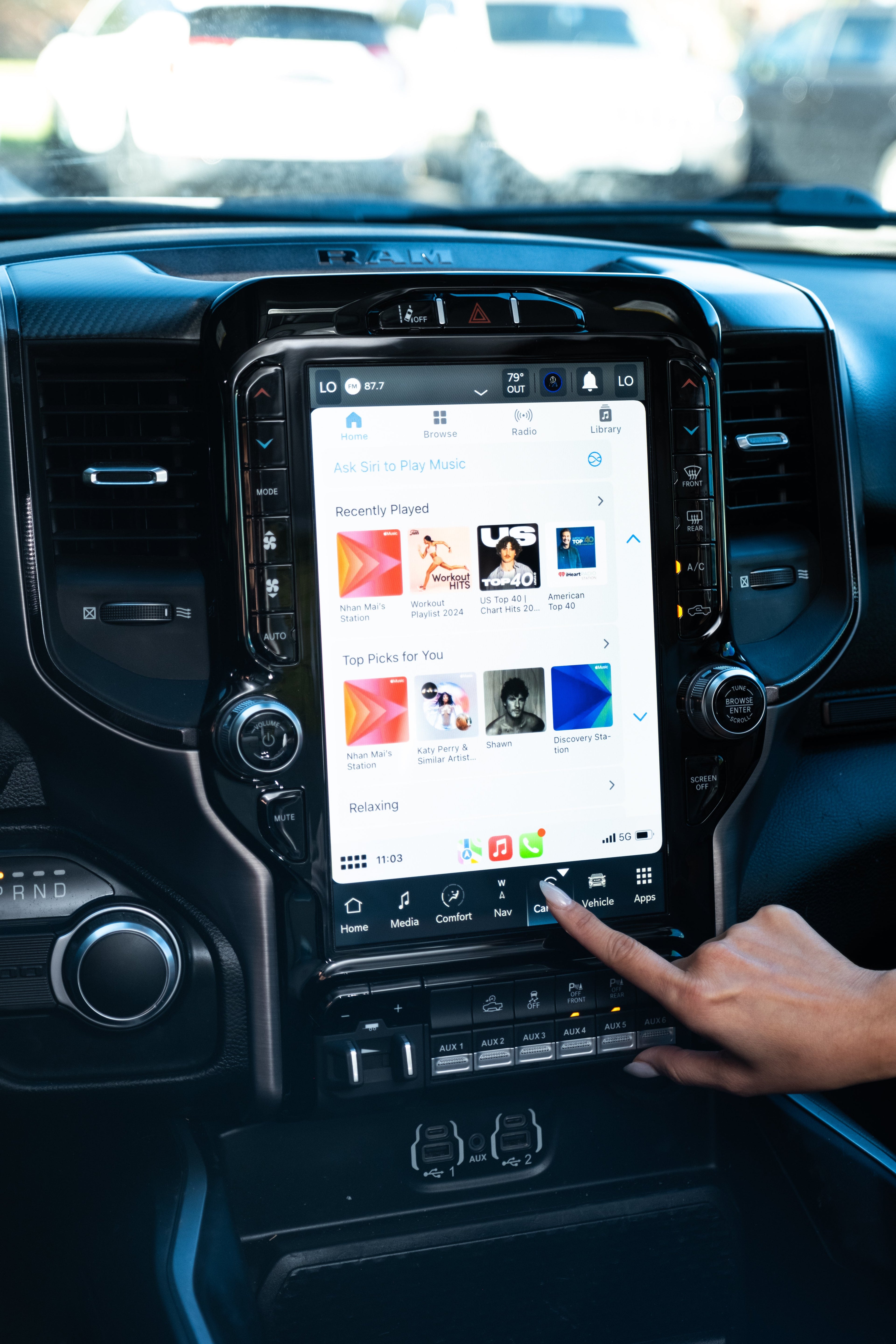 2019-2021 RAM 1500 UBQ Uconnect 5 Upgrade kit with 12-inch Touchscreen including Wireless Apple CarPlay / Android Auto