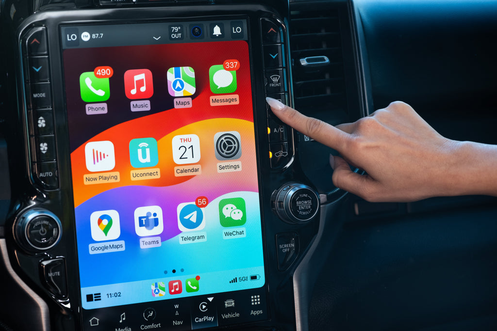 2019-2021 RAM 1500 UBQ Uconnect 5 Upgrade kit with 12-inch Touchscreen including Wireless Apple CarPlay / Android Auto