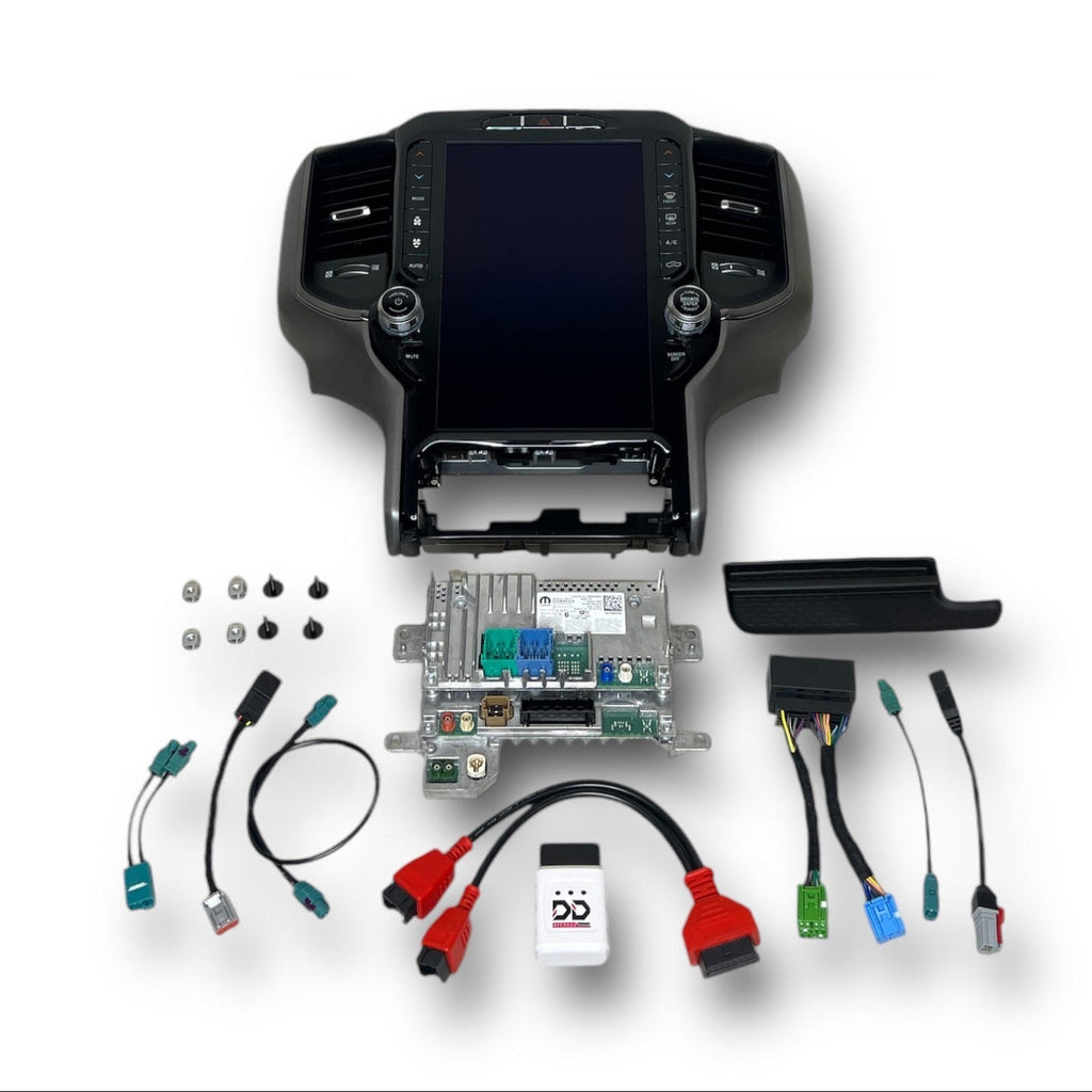 2019-2021 RAM 1500 UBQ Uconnect 5 Upgrade kit with 12-inch Touchscreen including Wireless Apple CarPlay / Android Auto