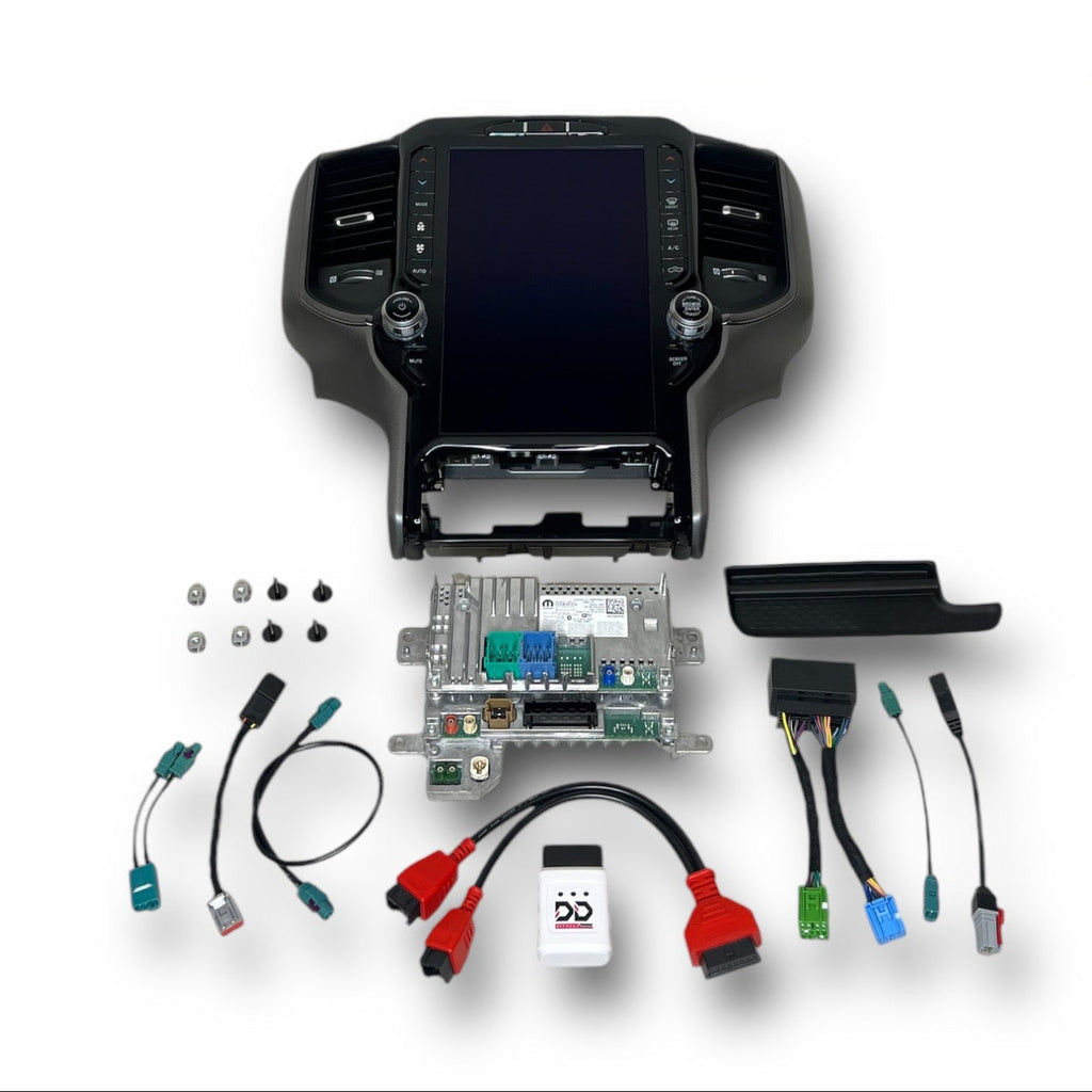 2019-2021 RAM 1500 UBQ Uconnect 5 Upgrade kit with 12-inch Touchscreen including Wireless Apple CarPlay / Android Auto